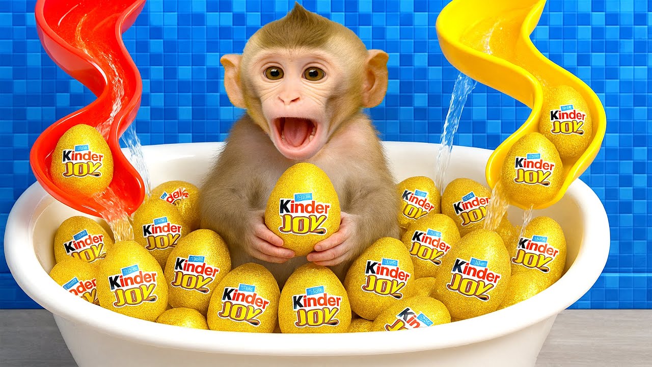 Mono Mari llena la bañera con huevos sorpresa - Mono Mari TV