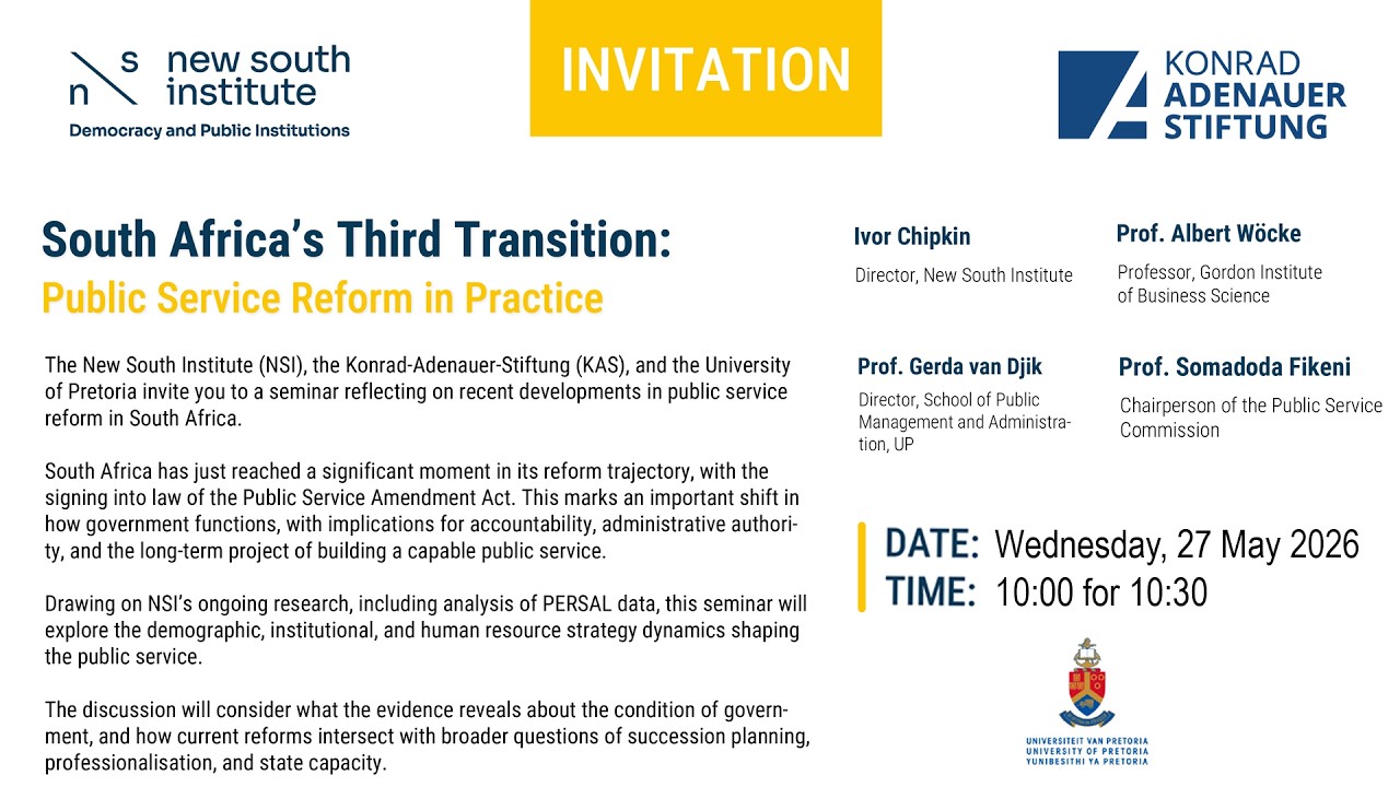 South Africa's Third Transition: Public Service Reform in Practice