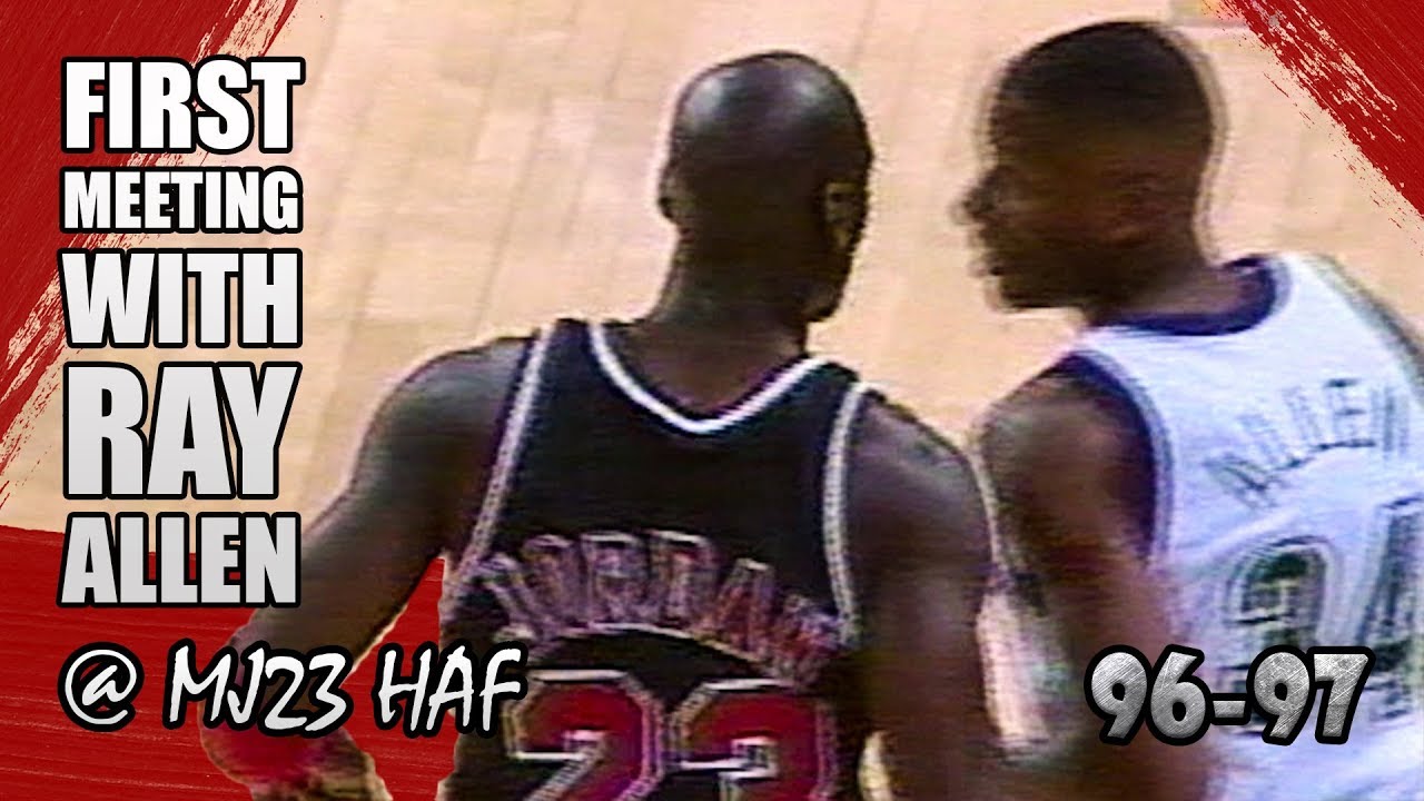 Michael Jordan vs Ray Allen Highlights Bulls vs Bucks (1996.12.03)-Rookie Ray Got SCHOOLED!