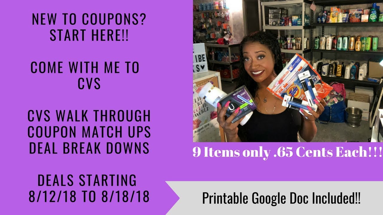 CVS In Store Walk through Coupon Match ups Deals Starting 8/12/18. Beginner Edition!