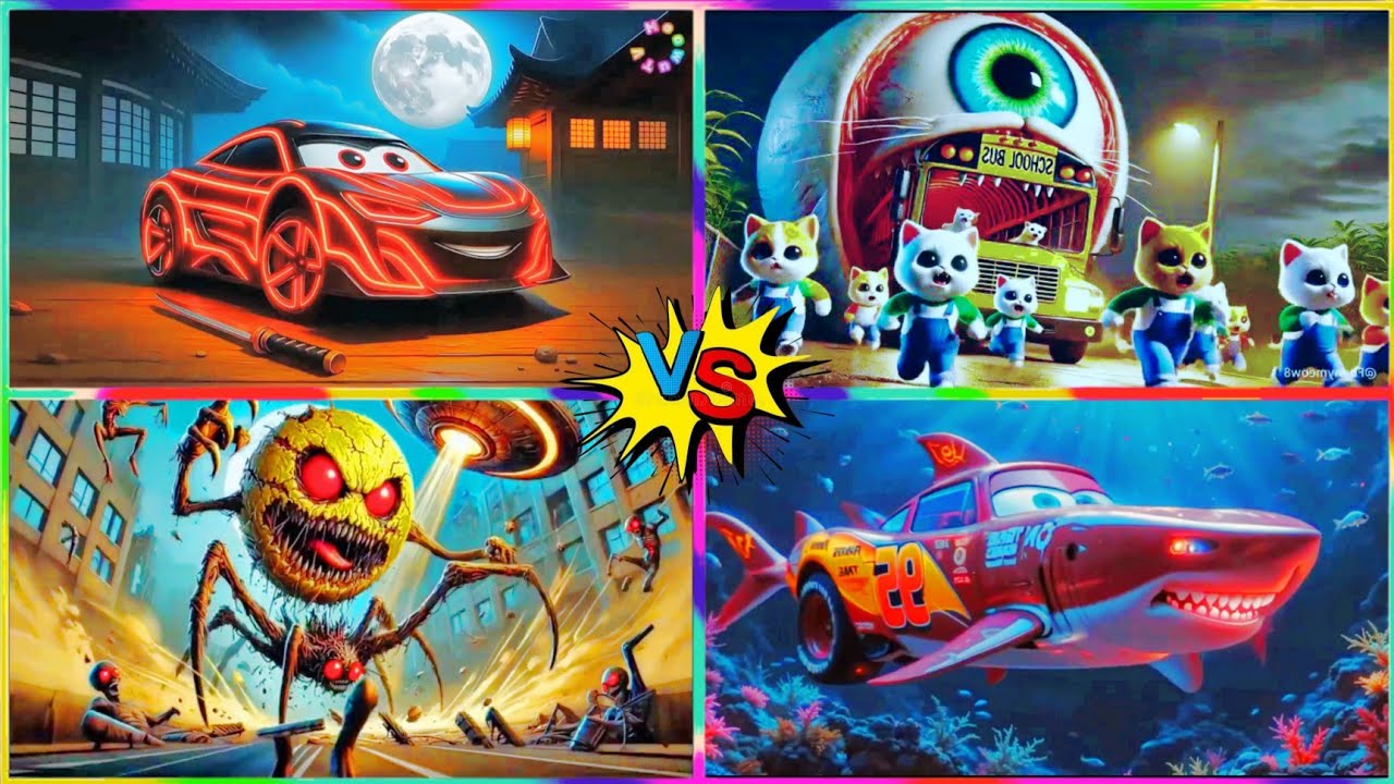 🔥🎶Epic Tiles Hop Batlle School bus🆚McQueen eater coffin dancce song #exe #tileshop #minions