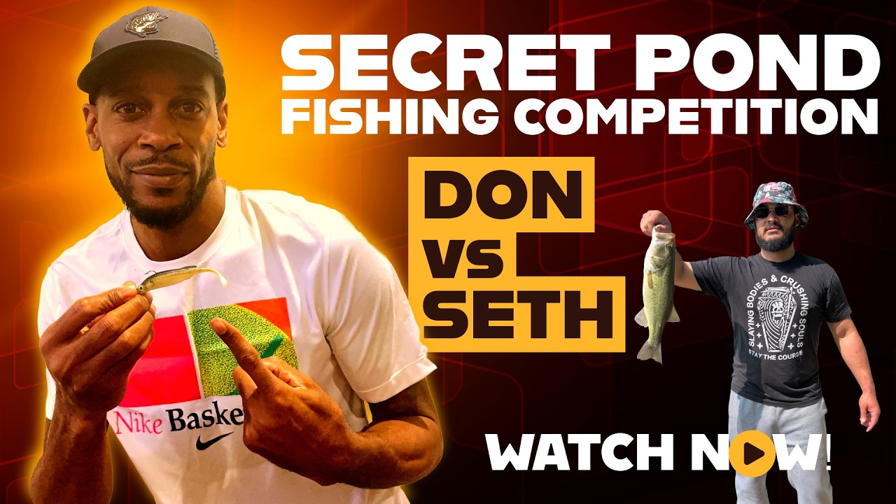 Head to Head fishing challenge at a HIDDEN POND!!! (Seth vs Don) — White Bass Went Crazy