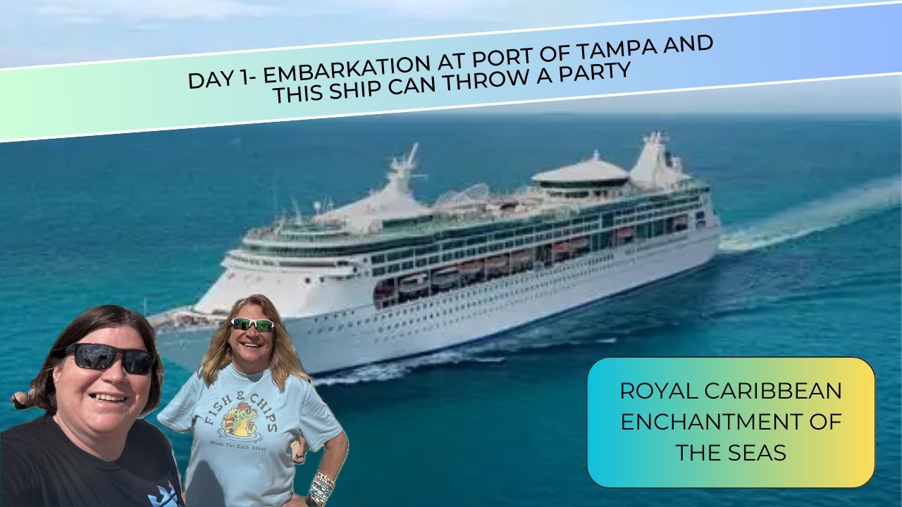 Enchantment Day 1- The Port of Tampa, Embarkation, Sail Away, WOW- this Ship can Throw a Party!!!!!
