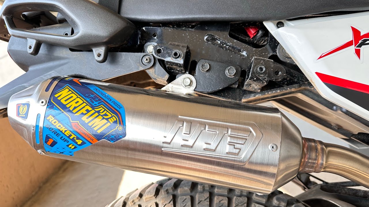 NORIFUMI exhaust shopping and how to put on xpulse