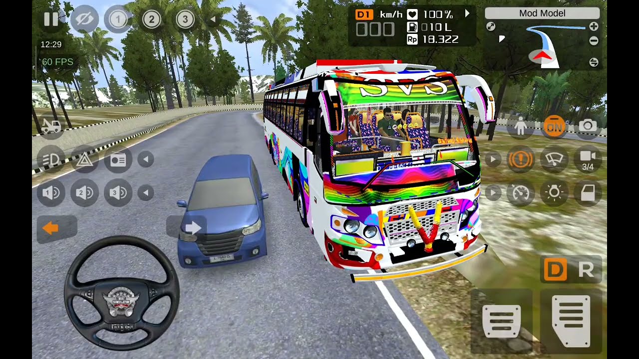Kerala Tourist Bus Driving on Narrow Roads | Bus Simulator Indonesia | Realistic Graphics