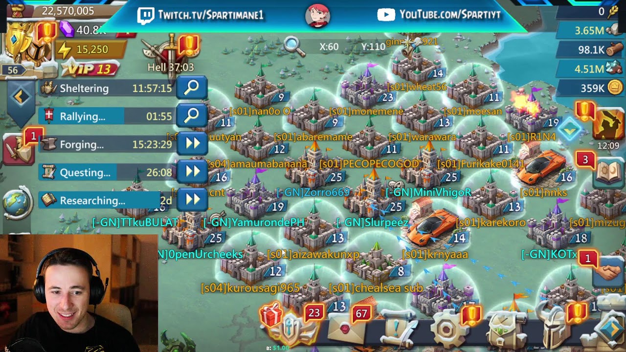 K1483 - Hero LvL 90 Waiting Room No🧢 - Lords Mobile