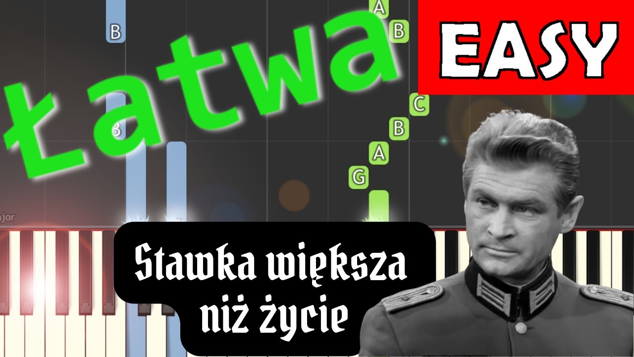 🎹 Stawka większa niż życie (motyw główny) - Piano Tutorial (łatwa wersja) 🎵 NUTY W OPISIE 🎼