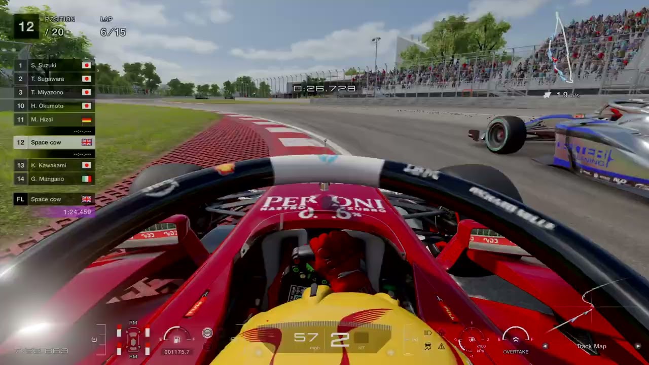 GT7 Circuit Giles Villeneuve Super Formula Race using SF23 Honda
