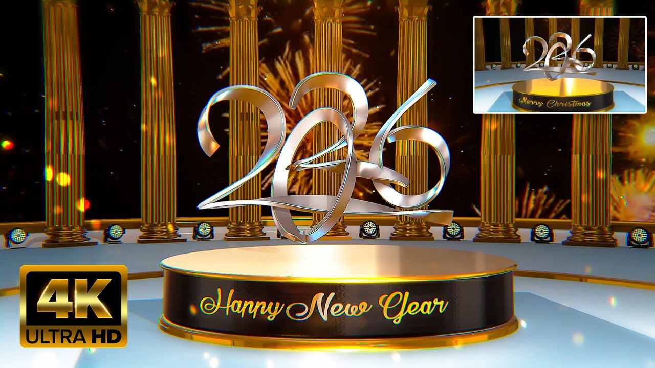 New Year 2026 3D Opener 🎇 | Elegant Gold Animation