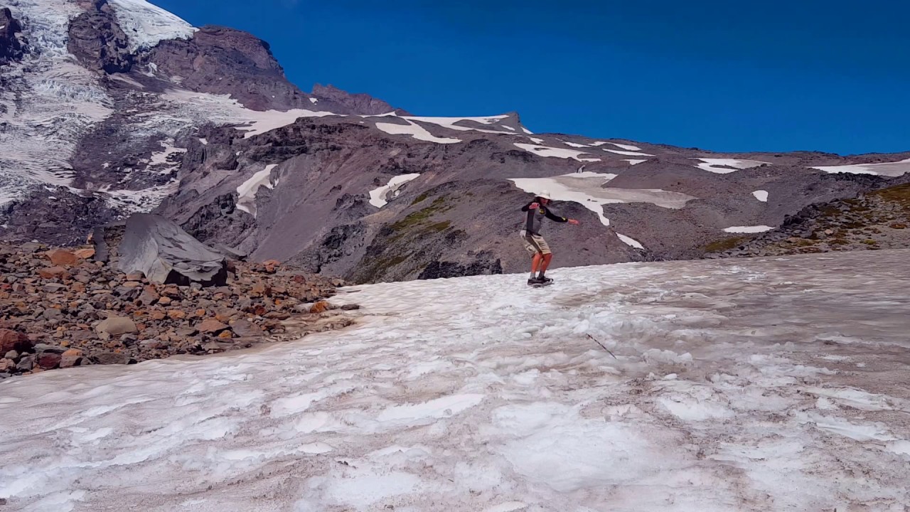 Boarding on Mt. Rainier