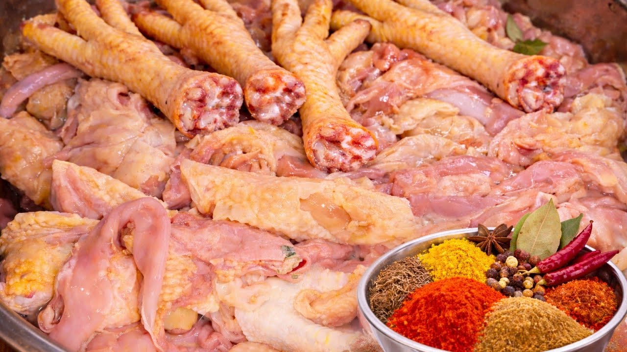 🐔 Chicken Boti l Chicken Skin & Chicken Panja/Full/Recipe & Cleaning🧹
