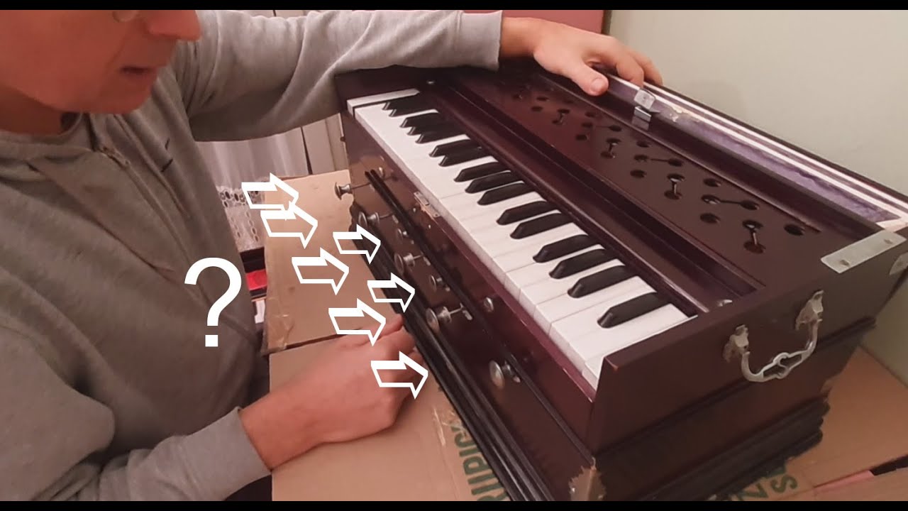What are all these knobs at the front side of my harmonium?