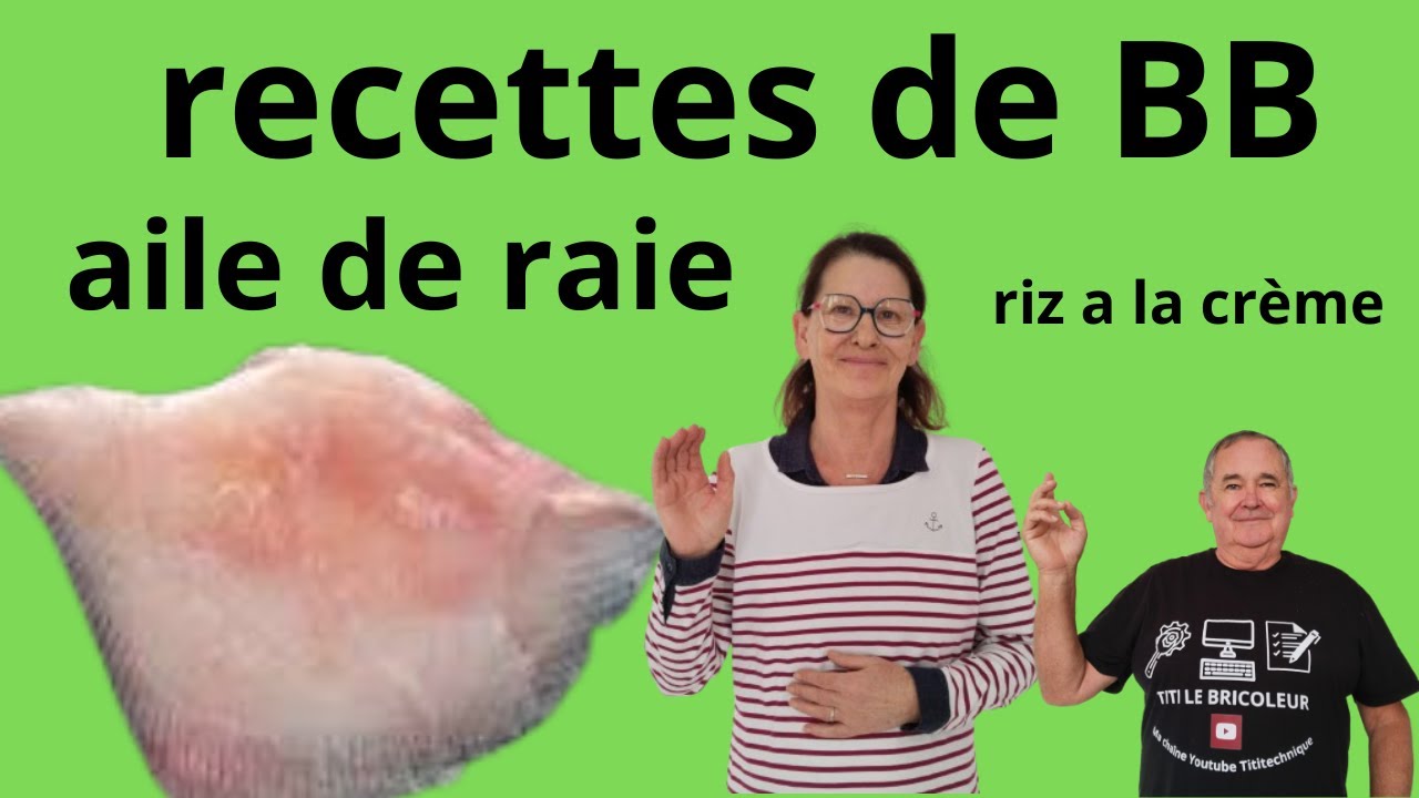 Aile de raie à la crème avec du riz .