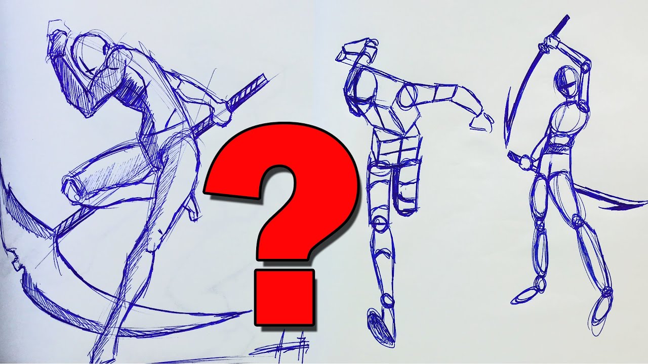 CÓMO DIBUJAR POSES - LA MEJOR TÉCNICA ??