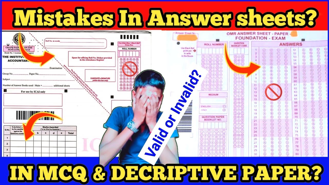 🚫MISTAKES/ERRORS in answer sheets - will it be checked? CA Foundation Exam DECEMBER 2023 #icai