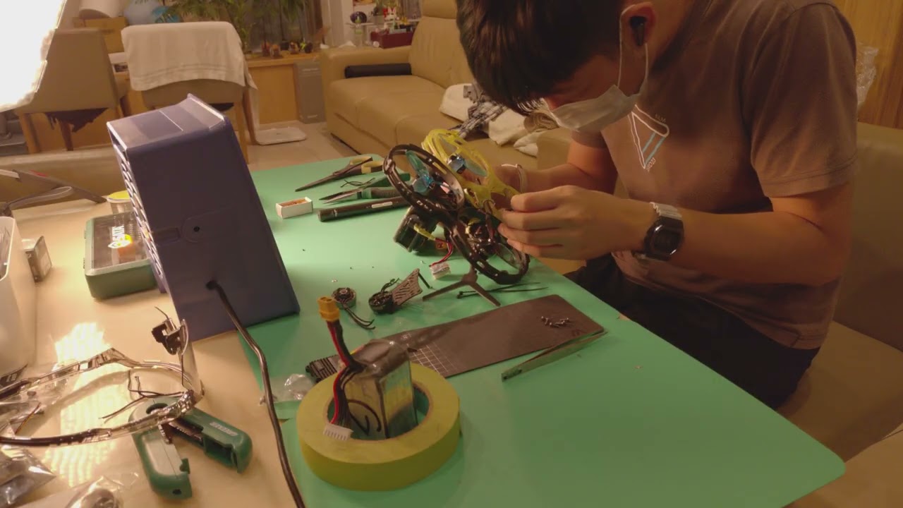 Advanced technology doesnt care about your age old guy customizing FPV drone circuit board revenge a