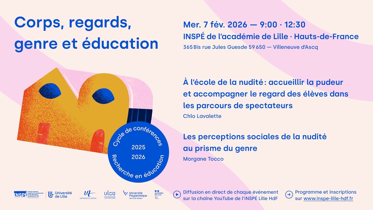 Cycle de conférence - samedi 07 février - Corps, regards, genre et éducation - 09h30 - 12h30