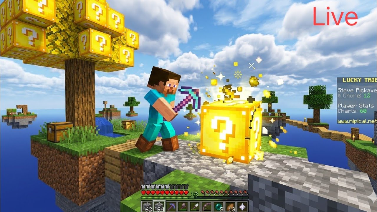 Minecraft live in lucky block