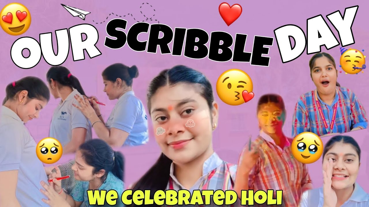 CBSE CLASS 12 board exam vlog! We Celebrated Holi | Scribble Day❤| Heritage International School