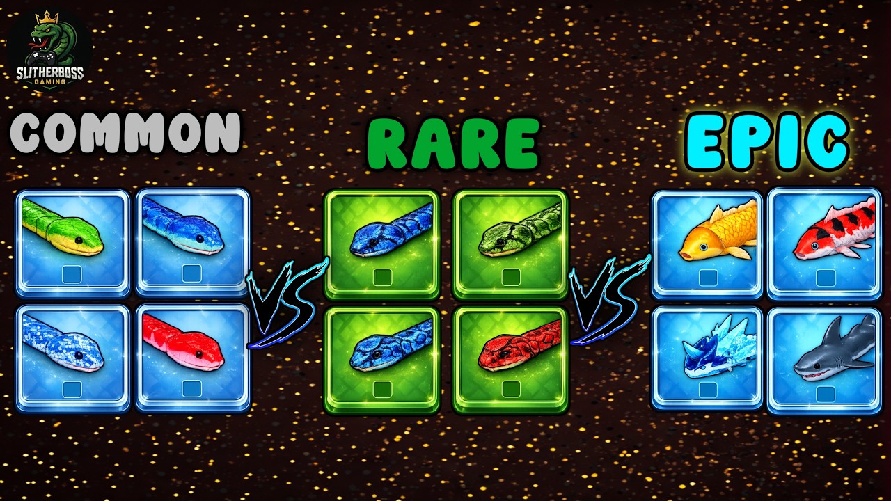 🐍SNAKE CLASH IO : LEVEL 10400–12800 ! COMMON vs RARE vs EPIC — WHO DEFEATS THE HARDEST BOSSES?!🔥#232