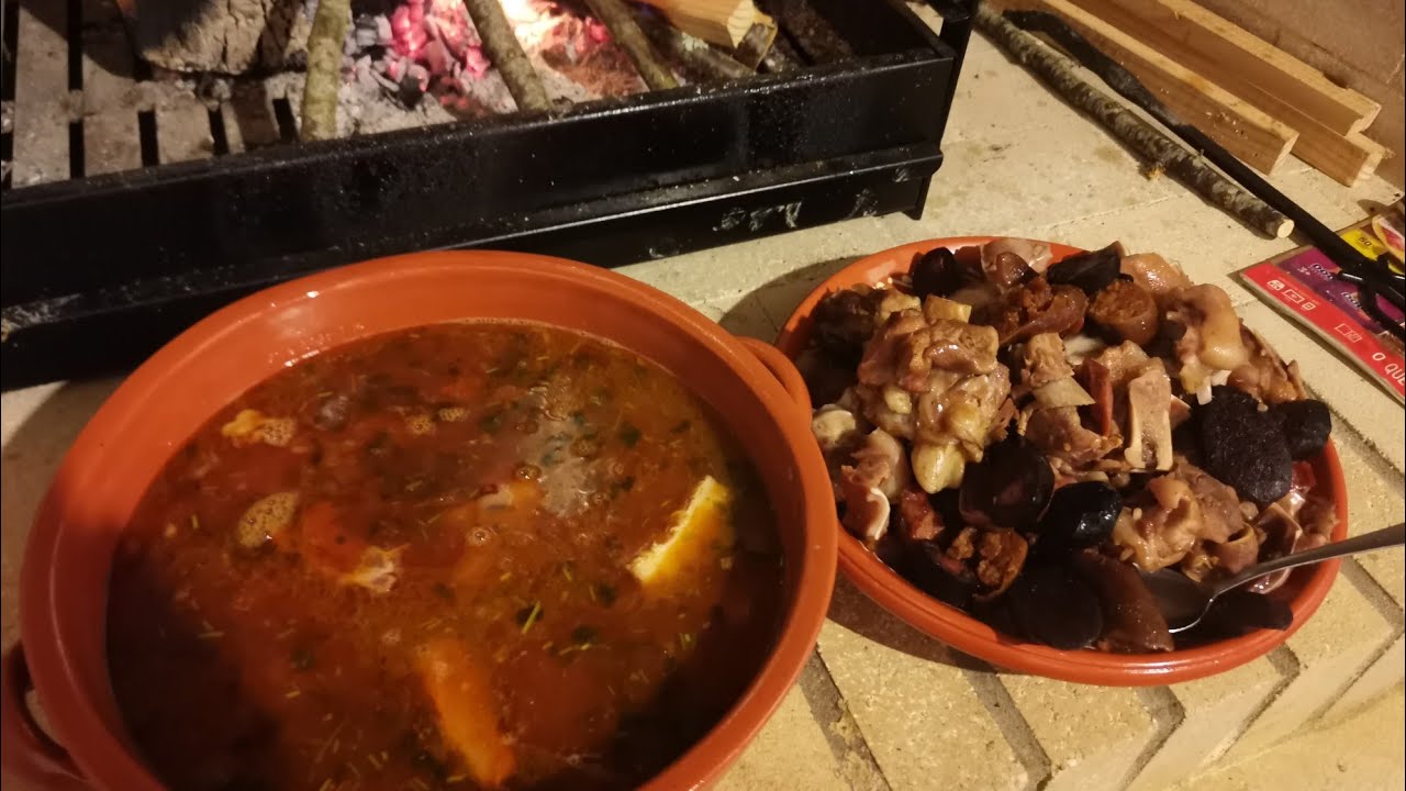 Sopa da Pedra a lenha, na casa nova, quase centenária