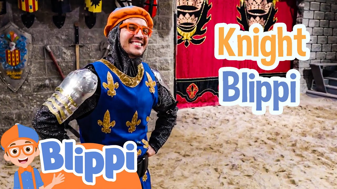 ⚔️ Sir Knight Blippi Learns At A Castle ⚔️ | @Blippi  | 🔤 Moonbug Literacy 🔤