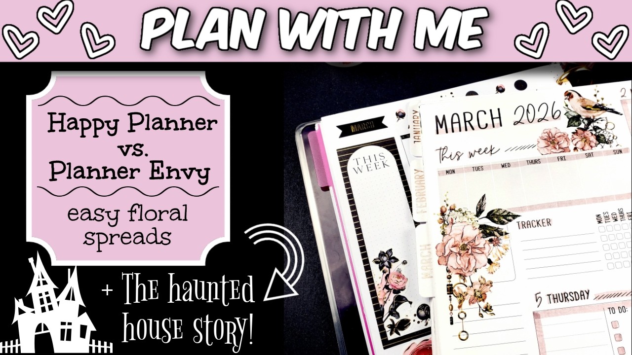 Plan With Me💐 Floral Planner Envy Signature Layout & Happy Planner Vertical