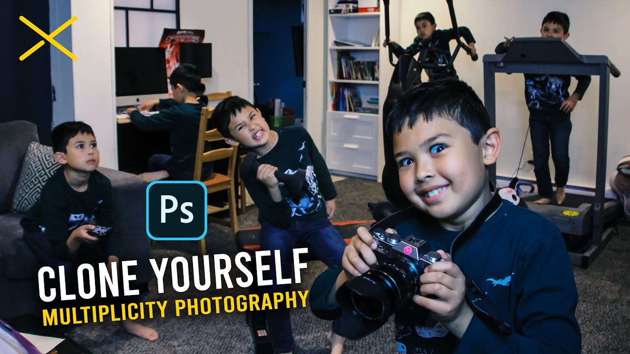 Как клонировать себя в Photoshop CC | Многократная фотография | ЛЕГКО