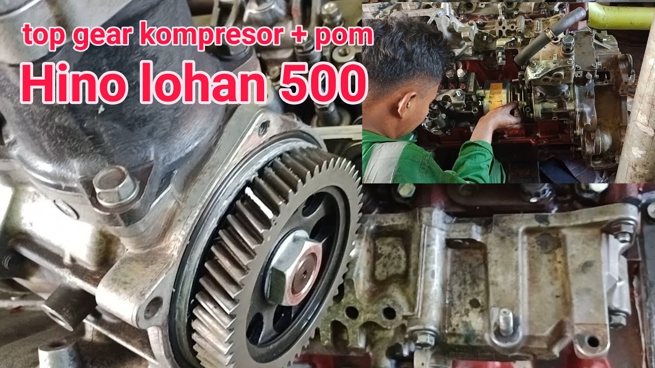 cara pemasangan top gear kompresor secara detail Hino lohan 500
