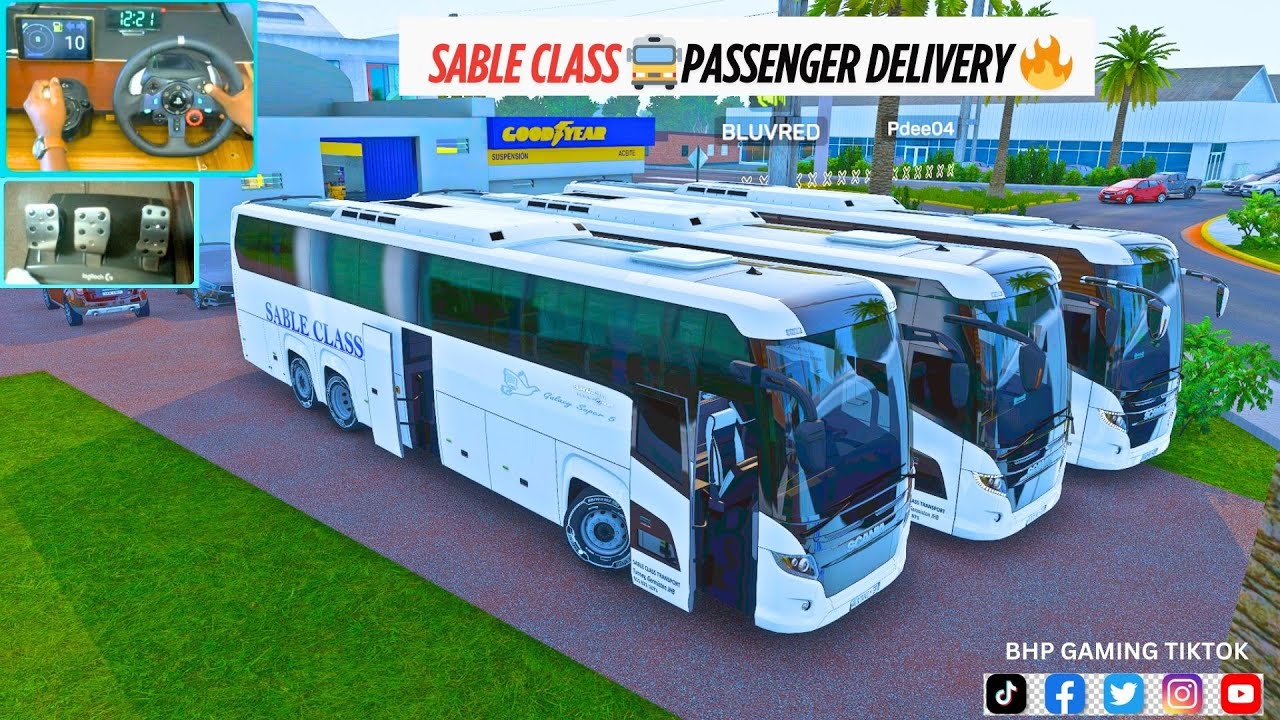 Sable Class Bus Convoy |New Scania Touring Passenger Transport Job Across Cities | ETS2 G29 Gameplay