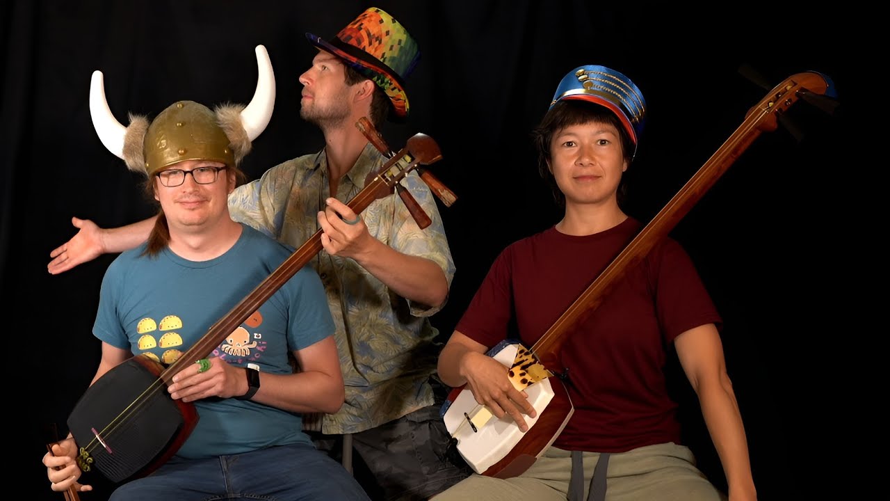 Impromptu Kita no Hibiki Trio on Two Shamisen