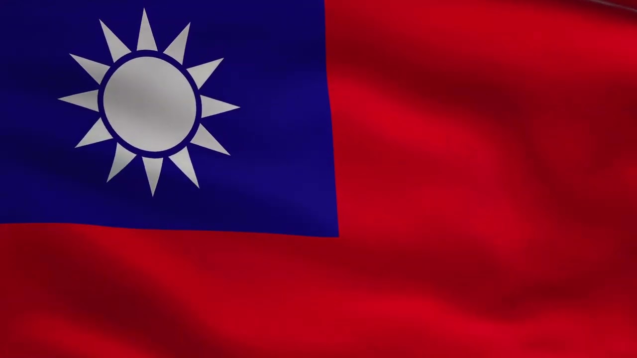 🇹🇼 Taiwan Country Flag Animation | Full HD | 10 Hours
