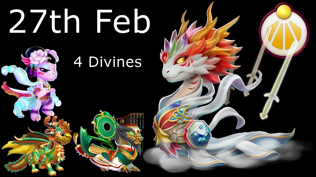 Jiutian Xuannü Divine event starting on 27th Feb 2026 | 3 more old divine dragons | DML