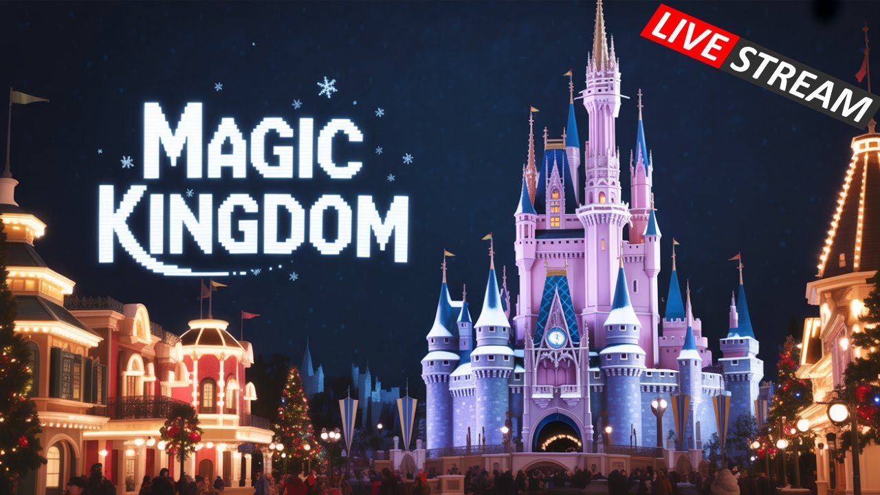 🔴 LIVE: Magic Kingdom: Early Morning Walk in the Park Christmas? | Walt Disney World Live Stream