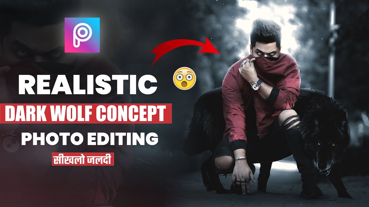PicsArt Realistic Dark Wolf concept photo editing tutorial - Taukeer Editz