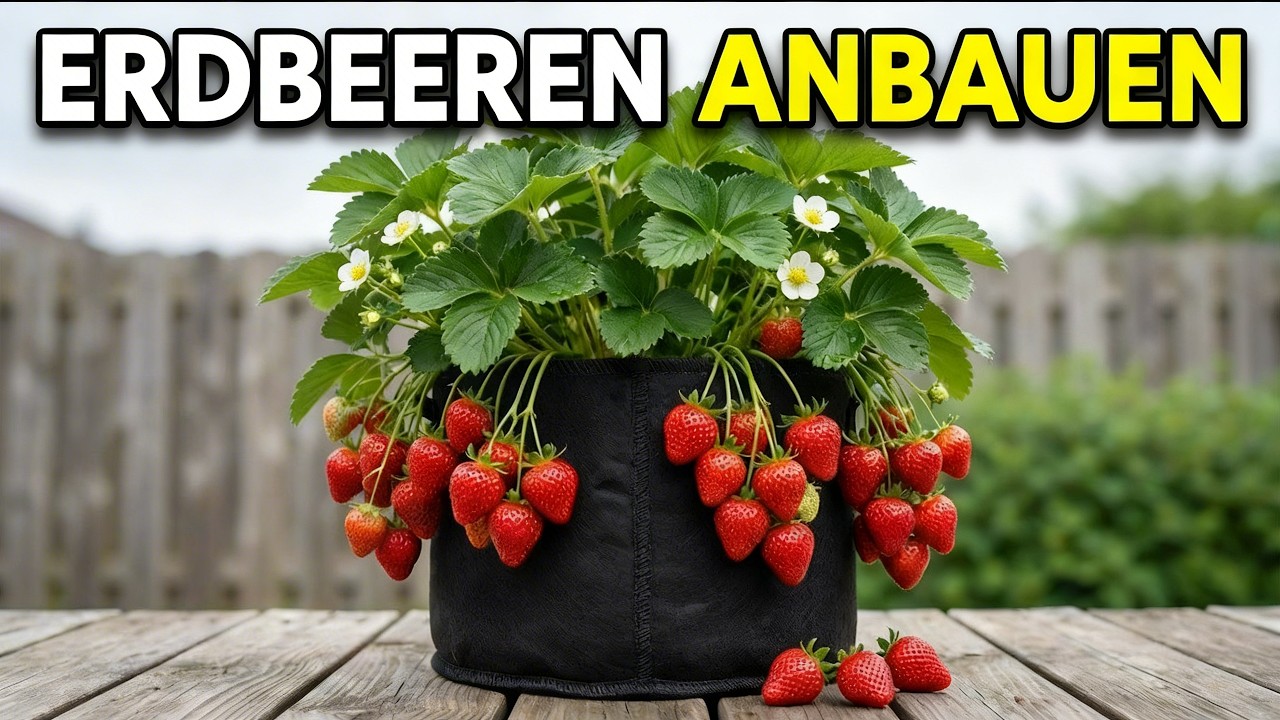 Erdbeeren das ganze Jahr anbauen mit dieser irren Kübel-Methode