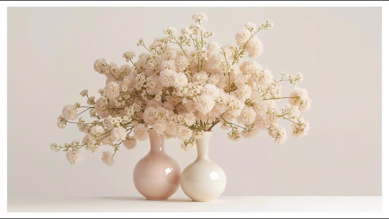 Aesthetic Flower Vase 🌸 Soft Calm Background | Relaxing Visual Ambience