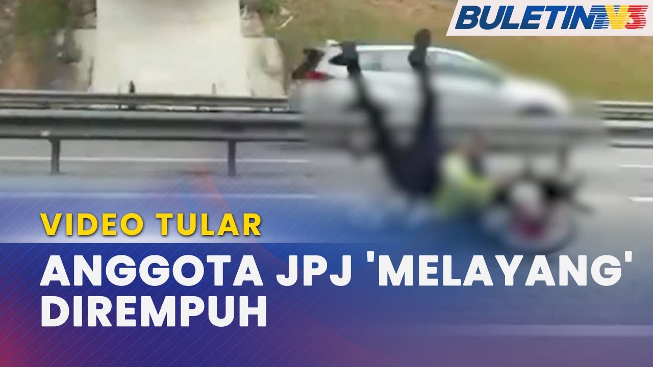 VIDEO TULAR |&nbsp;Elak Ditahan, Penunggang Motosikal Rempuh&nbsp;Anggota JPJ