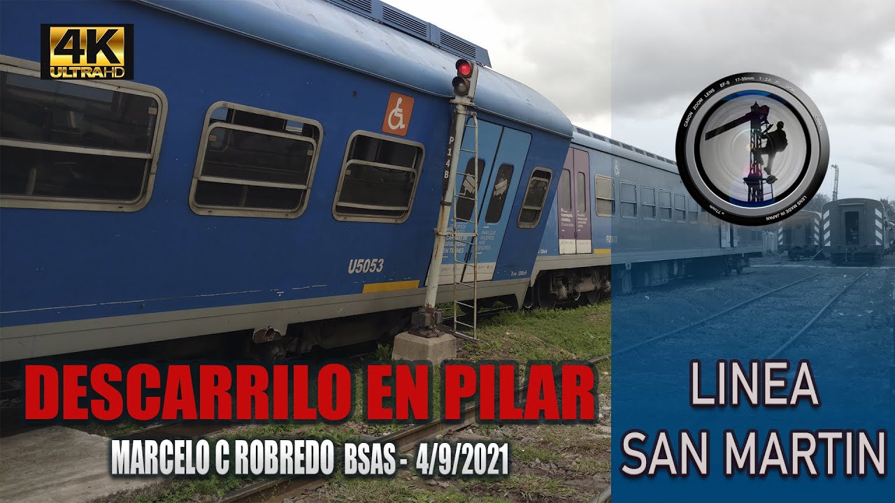 TRENES REALES | #33 | FCGSM | ASI FUE EL DESCARRILO DEL TREN#3806 | ESTACION PILAR | 2021 [4K]