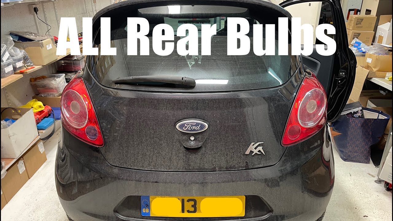 Замена задних лампочек Ford KA ALL - габаритные огни, указатели поворота, противотуманные фары, ф...
