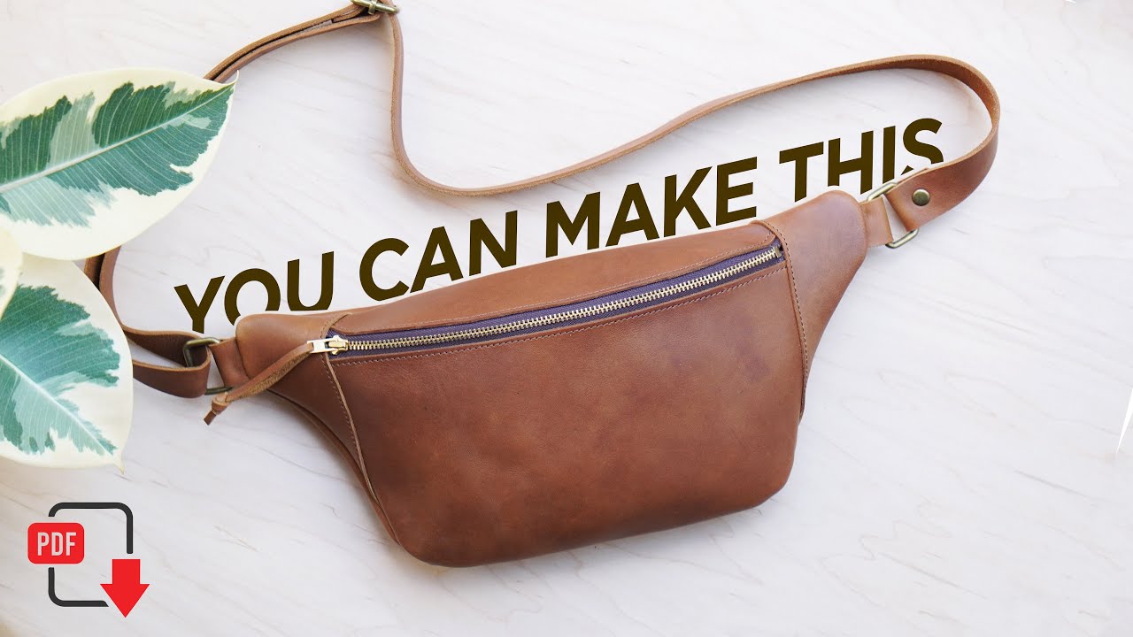 EASY Leather Waist Bag Tutorial (PDF Pattern!)