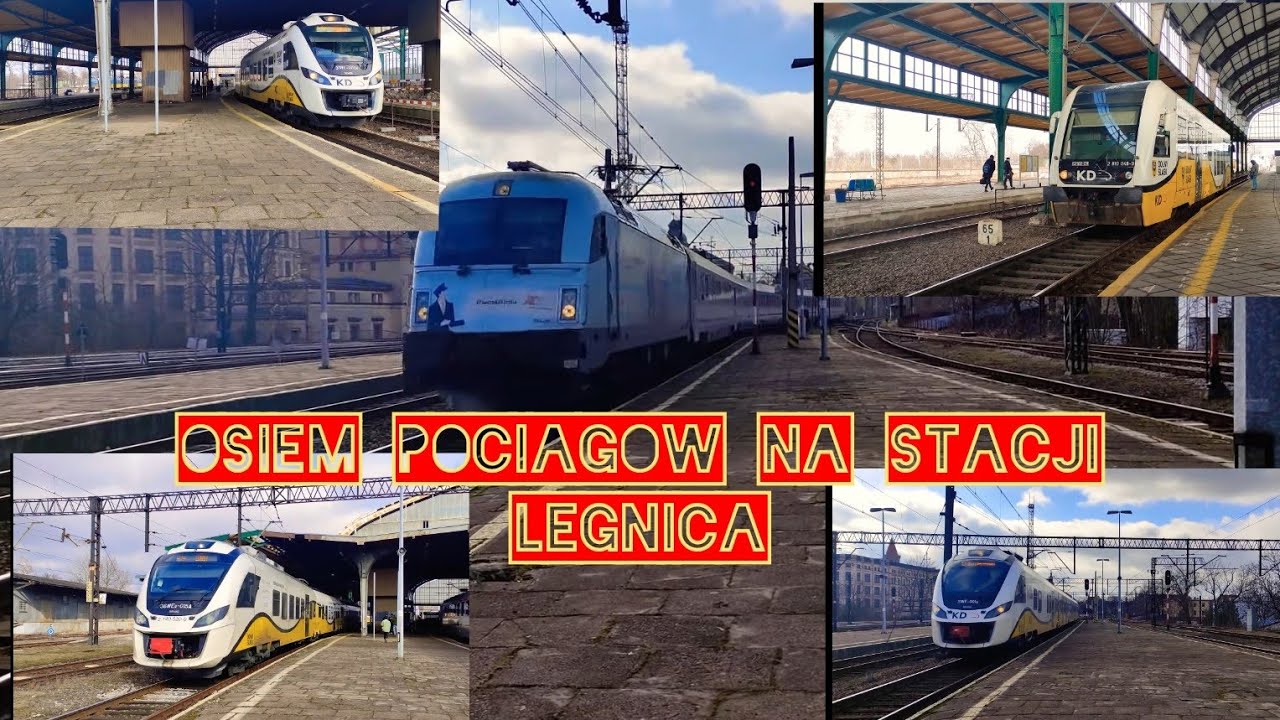 Osiem pociągów na stacji Legnica 12.03.2021r.