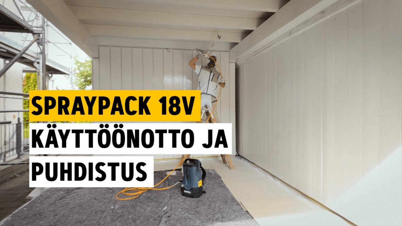 Wagner SprayPack 18V Käyttöönotto ja Puhdistus