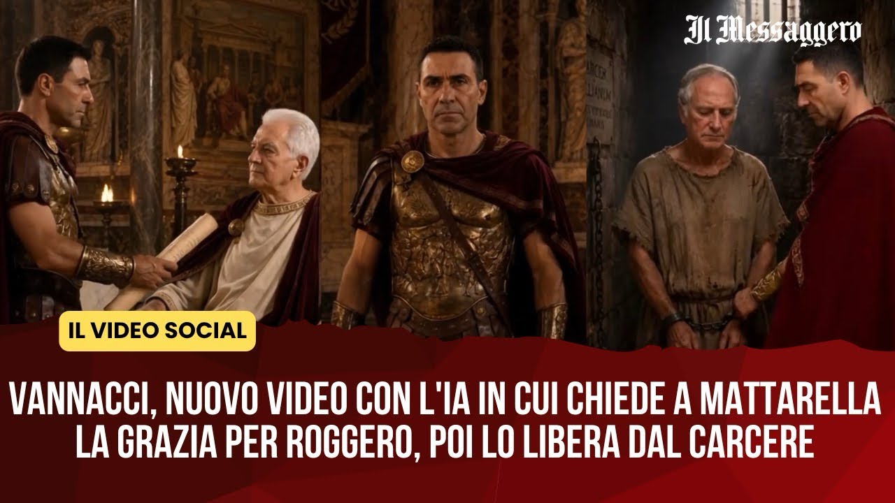 Vannacci, nuovo video con l'Ia in cui chiede a Mattarella la grazia per Roggero