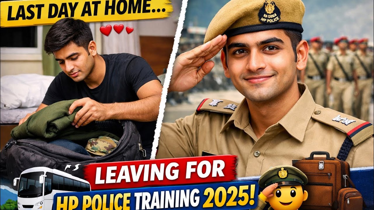 Last Day At Home 😢 | 🇮🇳👮‍♂️HP Police Training 2025 | Bag Packing Vlog 🇮🇳