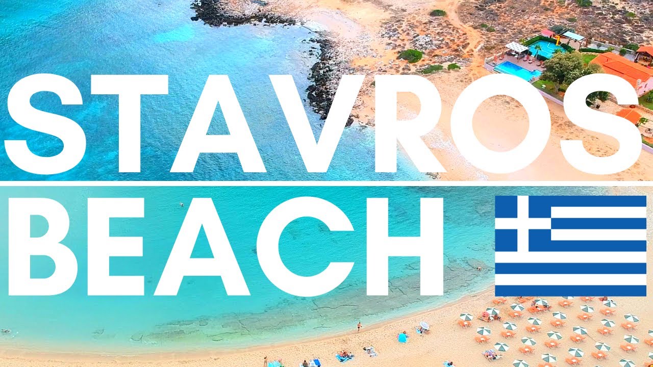 Stavros beach Greece Crete Chania drone