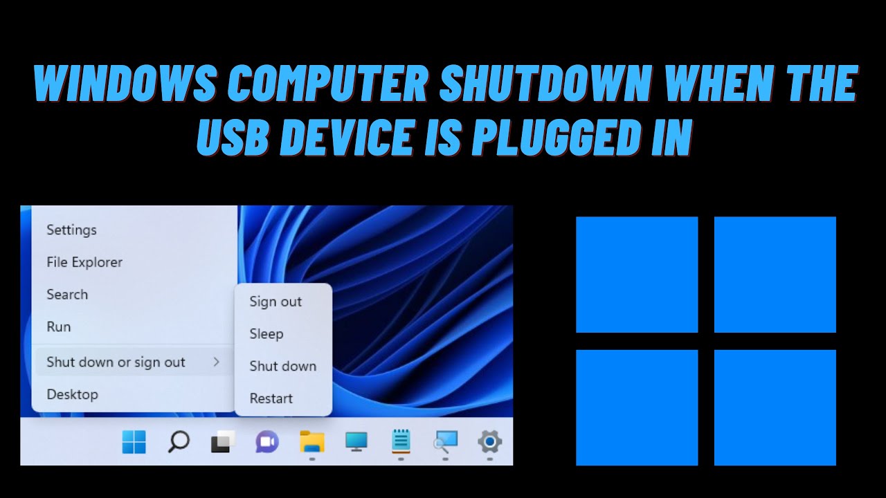 How to Fix the Windows Computer Shutdown When the USB Device is Plugged In