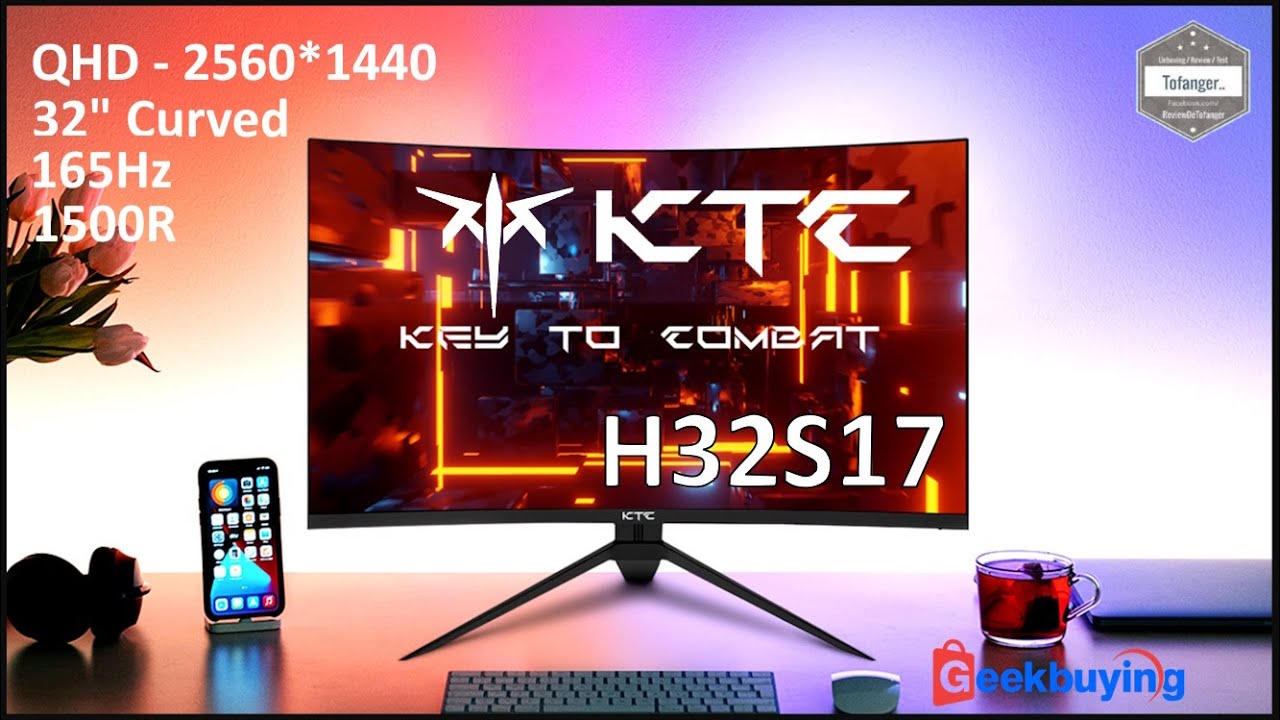KTC H32S17 32-дюймовый изогнутый монитор для ПК —2560x1440 QHD —165 Гц ❤️ Мои новые игровые мониторы