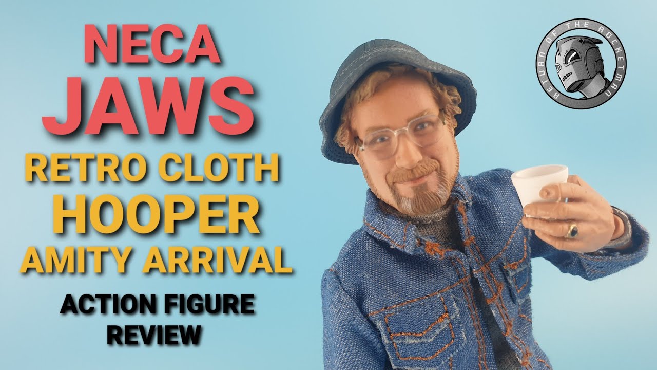 neca Jaws Hooper (Amity arrival) retro cloth action figure inhand review unboxing