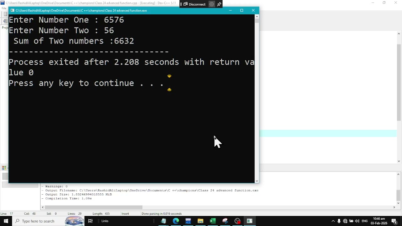 Advanced Function in C plus plus